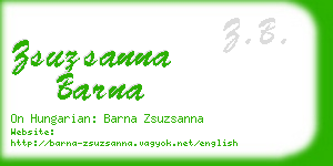 zsuzsanna barna business card